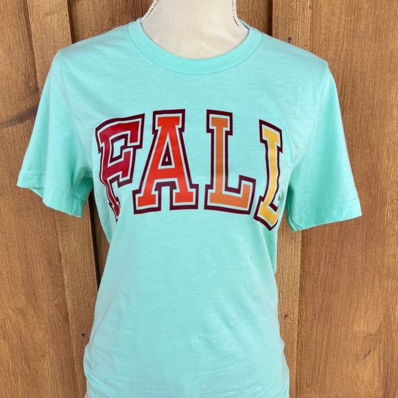 Fall Letters Mint tshirt