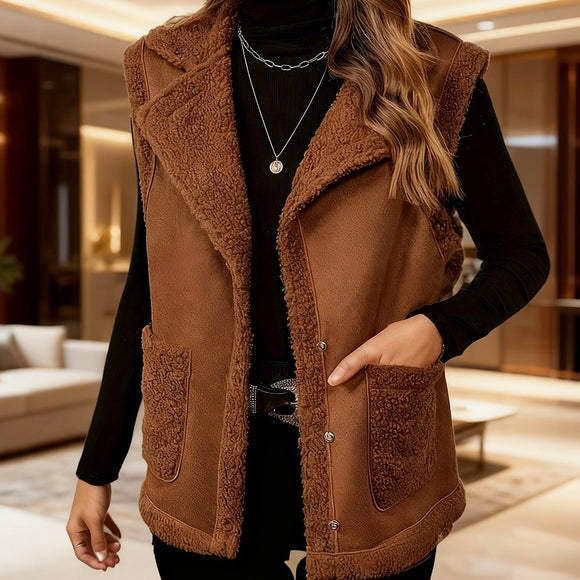 Brown Corduroy & Suede Vest