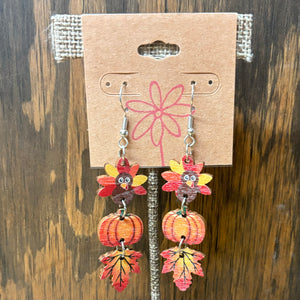 TPJ Fall Wooden earrings