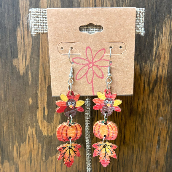 TPJ Fall Wooden earrings