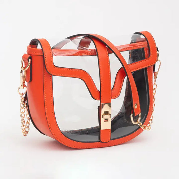 Clear Saddle Bag Purse