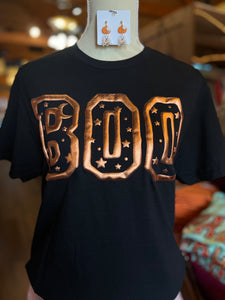 BOO Metallic Puff black tshirt