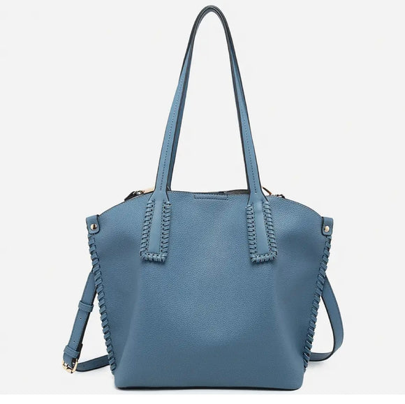Micah Whipstitch Denim Tote