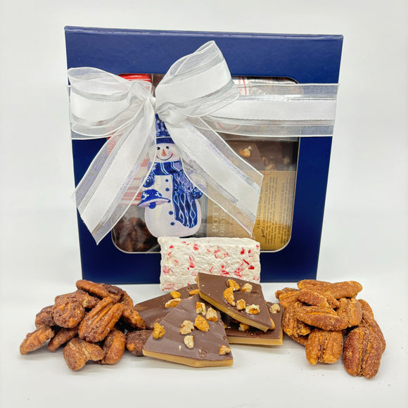4 Variety Holiday Blue Gift Box
