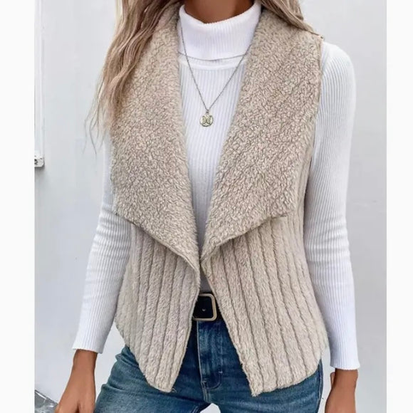Khaki simple vest