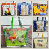Handmade Lined Feedbag Tote