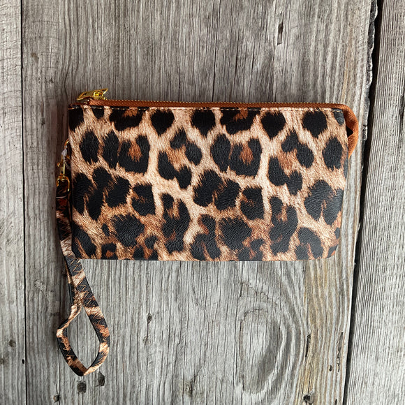Wristlet/Crossbody Leopard Bag