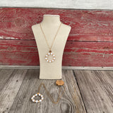 Gold Chain & Colored Bead Round Necklace