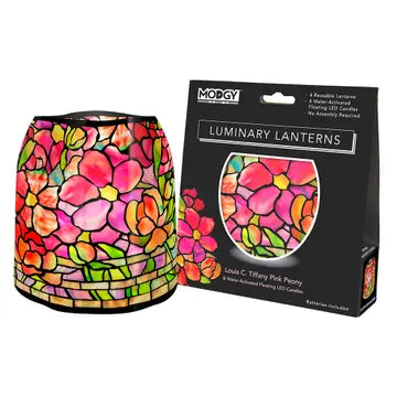 MODGY Luminary Lanterns - Velas LED Flotantes Con Pilas Incluidas, Las Luminarias Son Ideales Para Bodas, Fiestas, Patios Y Celebraciones De Todo Tipo (Morpho), Paquete De 4