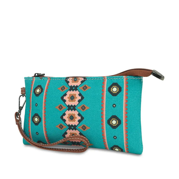 Green wristlet wallet
