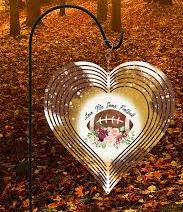 Football Heart Wind Spinner