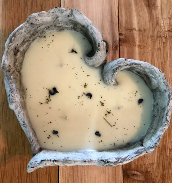 Rustic Swank- Angel Wing Heart Soy Candle